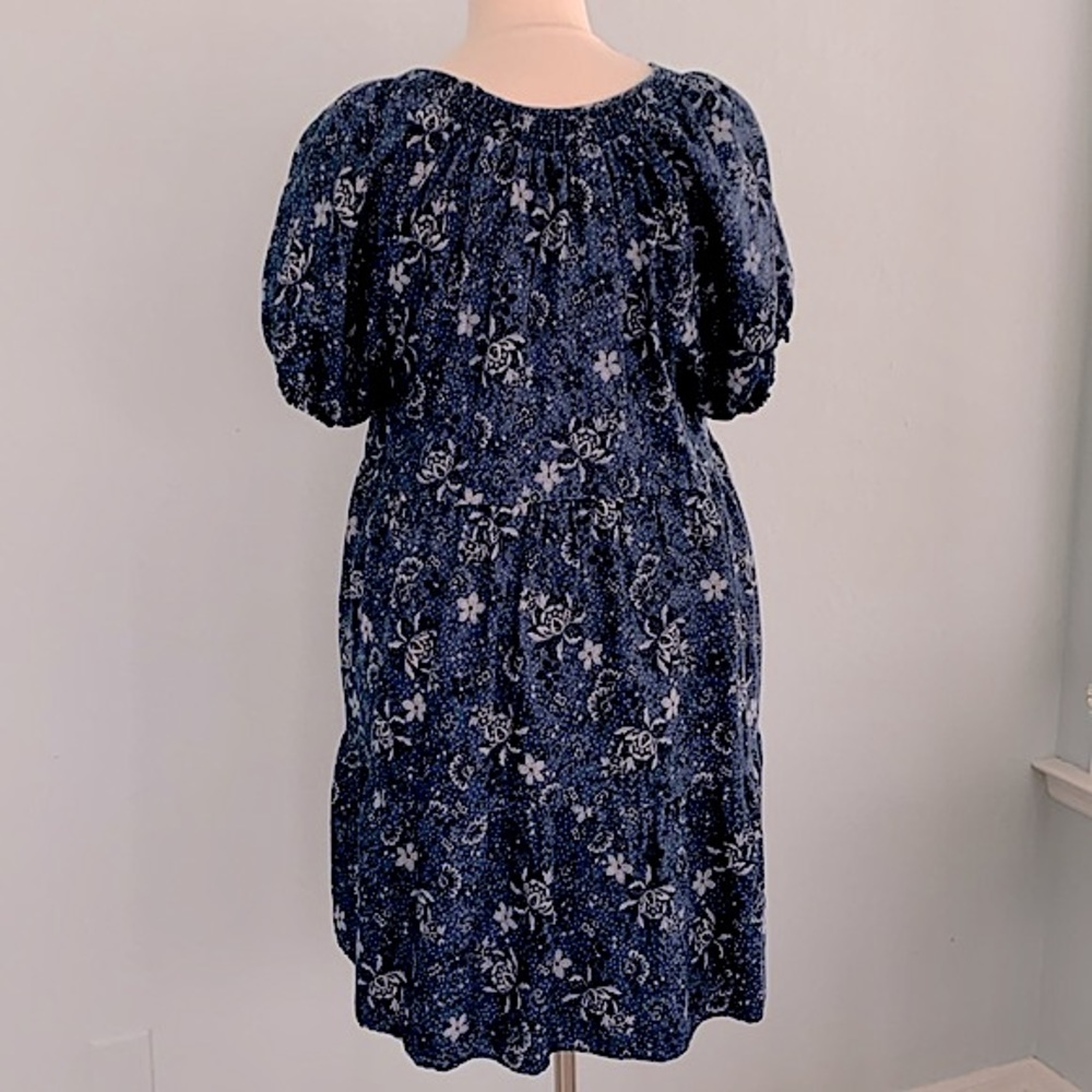 Torrid Chambray Puff Sleeve Smocked Dress - Picture 8 of 14